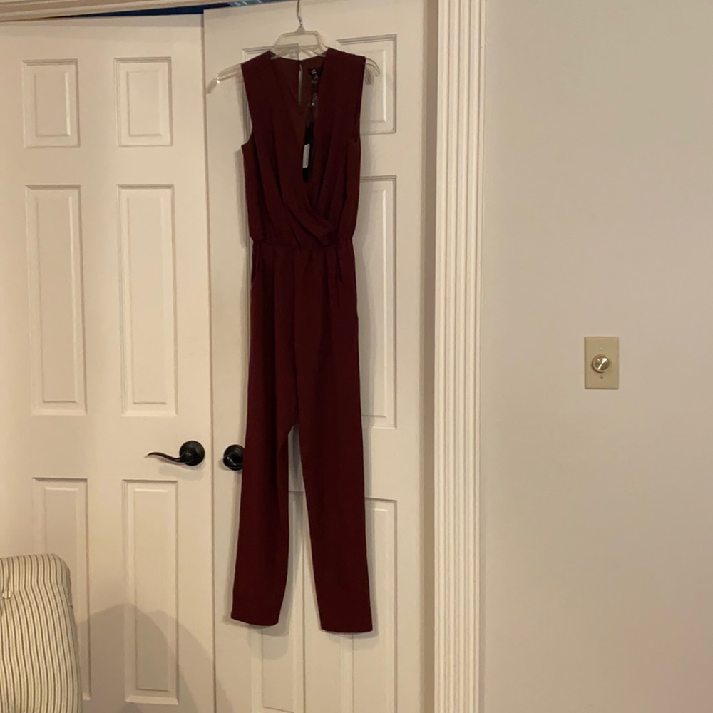 C. Luce size small  Burgundy Jumpsuit
